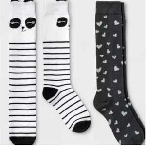 4 Pairs Girls Cat & Jack Knee High Socks Size L/ 3-10